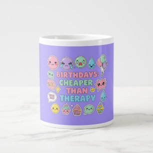 Funny Emoji Birthday Quote Graphic Giant Coffee Mug