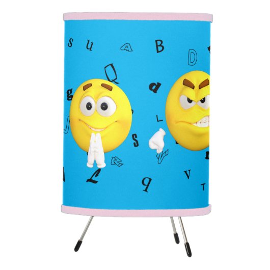 Funny Emoji Design Tripod Table Lamp (Right)