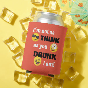 Funny Emoji Drunk Can Cooler