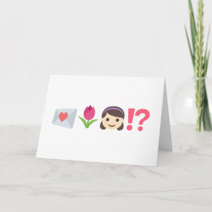 Funny Emoji Flower Girl Request Invitation