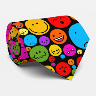 Funny Emoji Moods Neck Tie