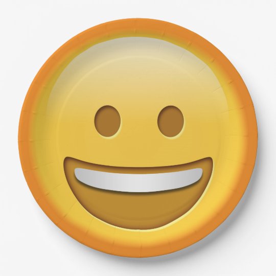 funny emoji paper plate
