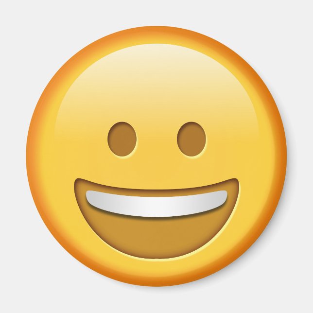 Funny emoji round magnet (Front)