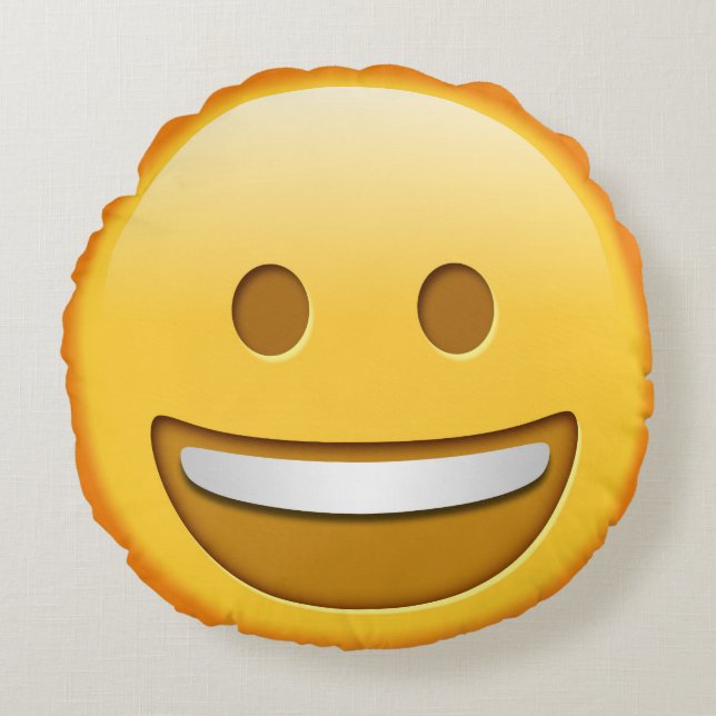 Funny Emoji Throw Pillow (Front)