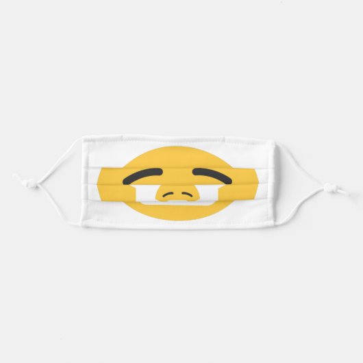 Funny Emoji With Cute Emoji On It's Mask (Front, Folded)
