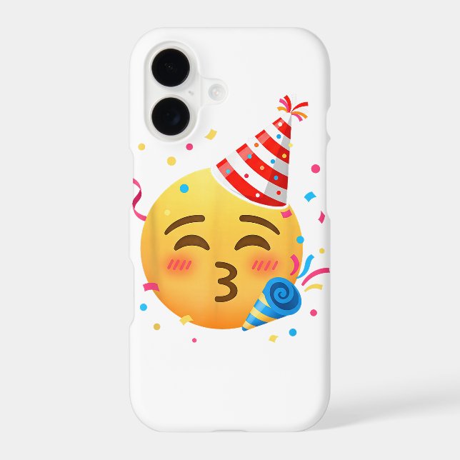 Funny Emoticon Party Iphone Case (Back)
