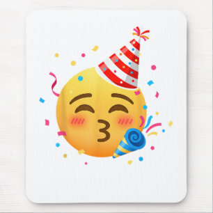 Funny Emoticon Party Mouse Pad