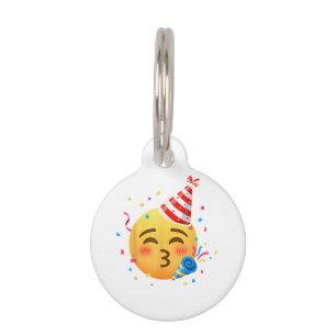 Funny Emoticon Party Pet ID Tag