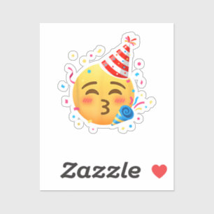 Funny Emoticon Party Sticker