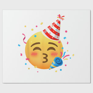 Funny Emoticon Party Wrapping Paper