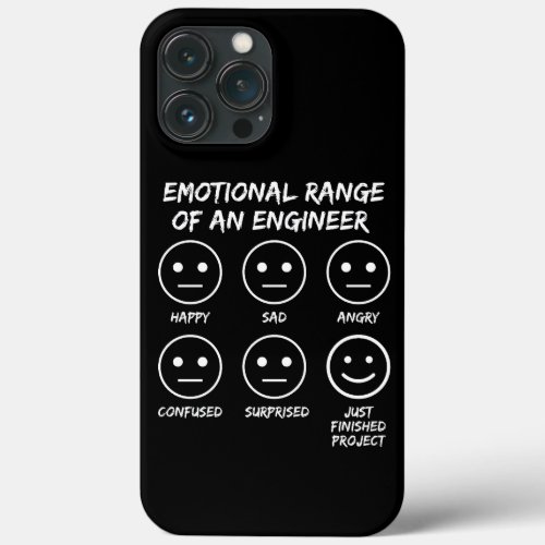  Funny Emotional Range Of An Engineer Fan Faces iPhone 13 Pro Max Case