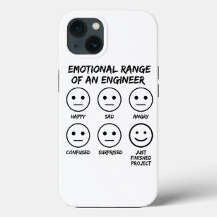  Funny Emotional Range Of An Engineer Fan Faces iPhone 13 Case