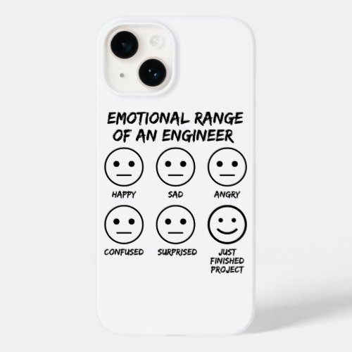  Funny Emotional Range Of An Engineer Fan Faces Case_Mate iPhone 14 Case