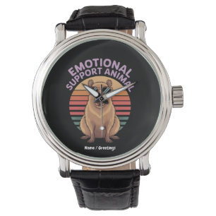 Funny Emotional Support Animal Capybara Lover Gift Watch