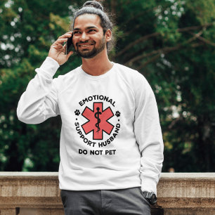 Funny Emotional Support Husband Do Not Pet Shirt