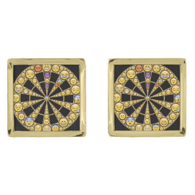 Funny Emotions Faces Cufflinks (Front)