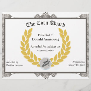 Funny Employee Award - Corn