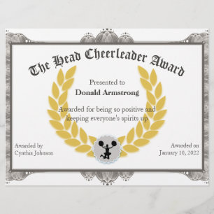 Funny Employee Award - Head Cheerleader