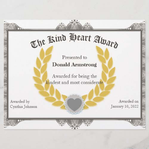 Funny Employee Award _ Kind Heart