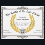 Funny Employee Award - Rookie of the Year<br><div class="desc">Funny employee awards lift morale and motivate people. They are a great way to recognize employees for their unique contributions – while also connecting people through humor. Every company has a different idea of what’s funny within the context of the culture of their organization. That’s why we've created several unique...</div>