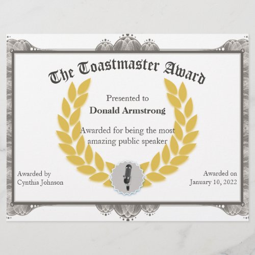 Funny Employee Award _ Toastmaster