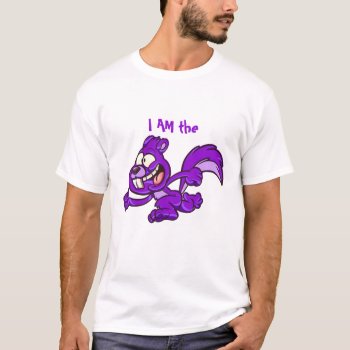 Funny Employee - I Am The Purple Squirrel T-shirt by UTeezSF at Zazzle