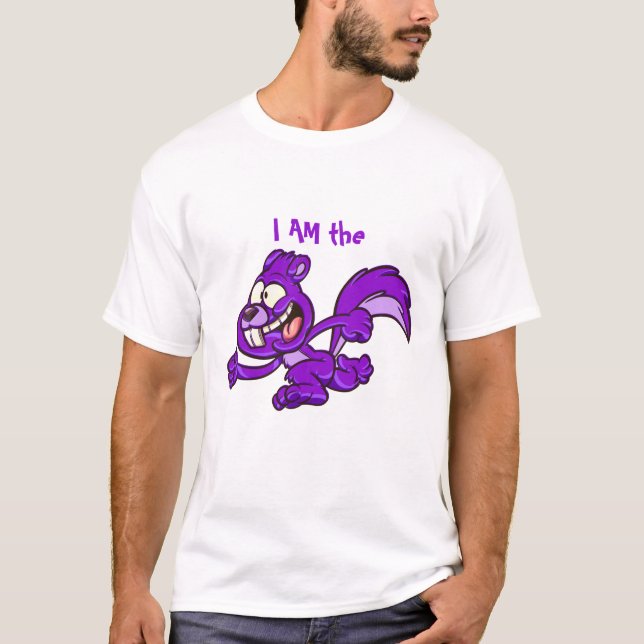 Funny employee - I AM the Purple Squirrel T-Shirt (Front)