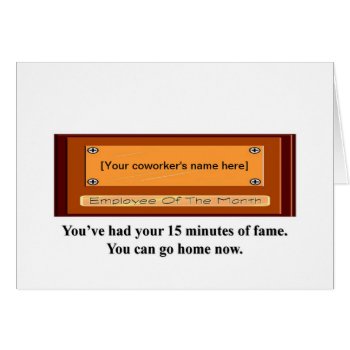 Funny Employee Of The Month Your Name Plate by marys2art at Zazzle