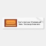 Funny Employee of the Month Your Name Plate Bumper Sticker