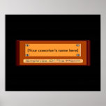 Funny Employee of the Month Your Name Plate Poster