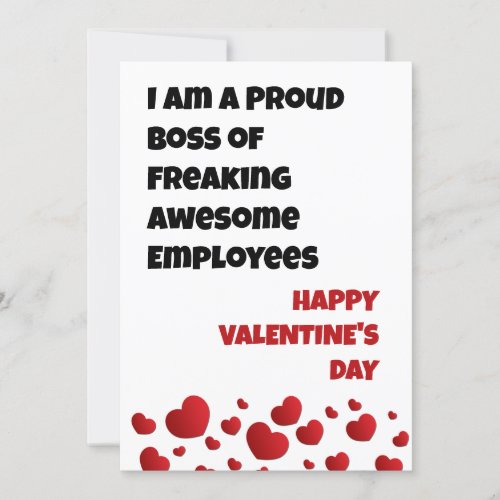 Funny  Employees Valentines Day Card