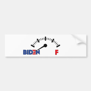 Funny Empty Biden Gage Running On Empty Bumper Sticker