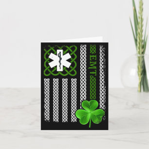 Funny Ems Emt Paramedic Gift St Patricks Day Shirt Card