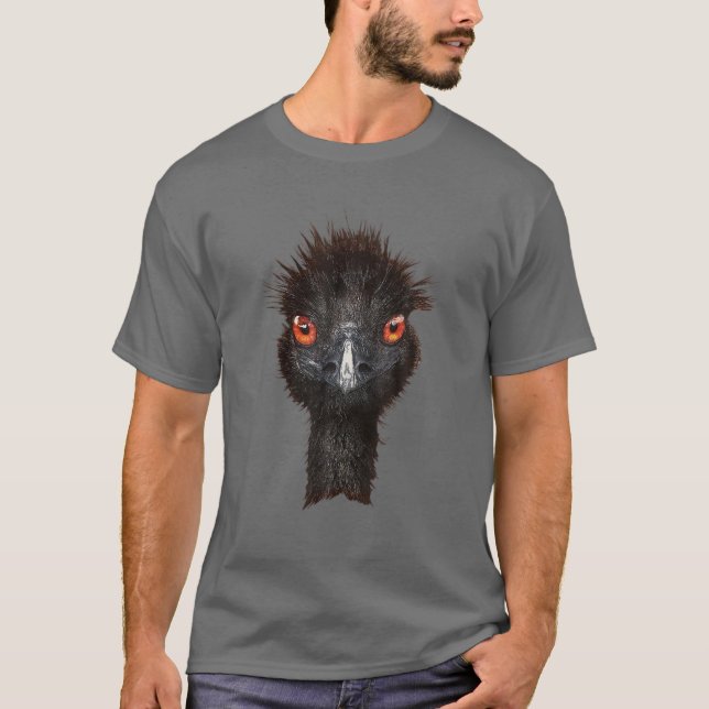 Funny Emu Bird - Cool Emu Illustration T-Shirt (Front)