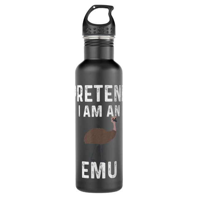 Funny Emu Design Bird Usuume Emus Stainless Steel Water Bottle (Front)