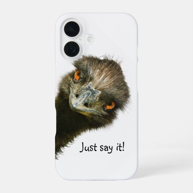 Funny Emu Just Say It Iphone Case (Back)