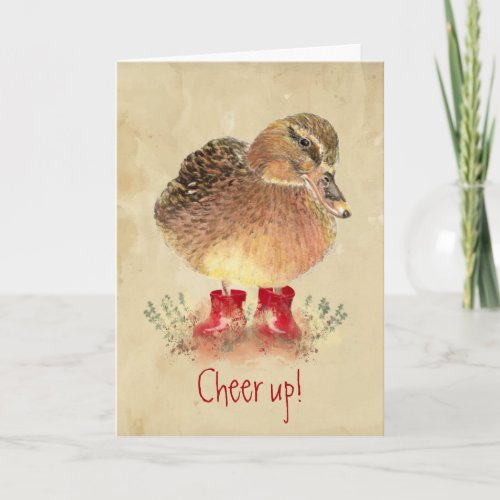 Funny Encouragement Cheer Up _ Duck Card