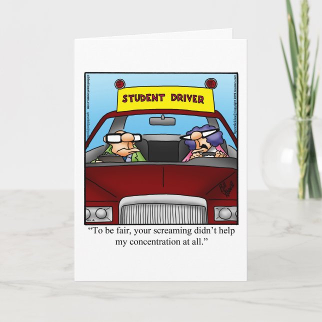 Funny Encouragement Humor Greeting Card (Front)