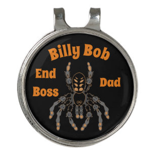 Funny End Boss Dad Suntiger Tarantula Name Tag Golf Hat Clip