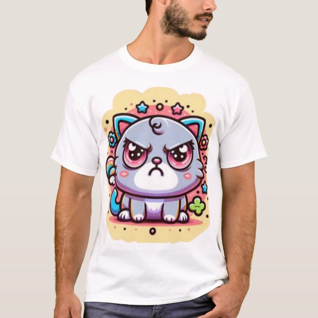 Funny Energy Drink Quote Morning Cartoon T-Shirt (Front)