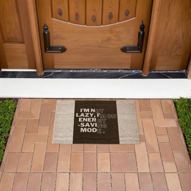 Funny Energy-Saving Mode Doormat Fiber Doormat (Insitu (Outdoor))