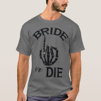 Funny Engaged Bride Skeleton Hand Wedding Ring For