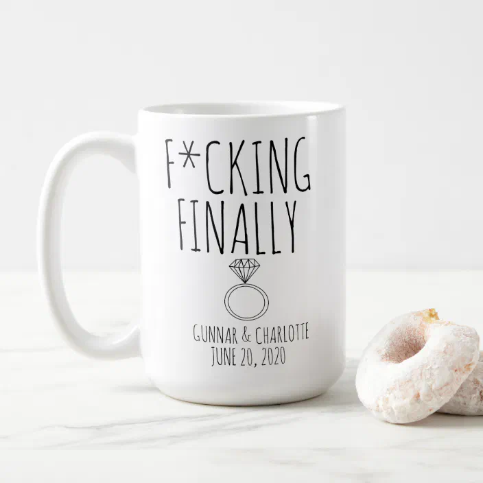 Engagement Mug He Put A Ring on It ... Funny Tea Hot Cocoa Coffee Cup