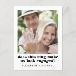 Funny Engagement Photo Announcement Postcard