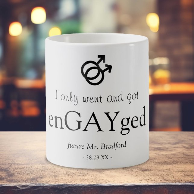 Funny 'enGAYged' engagement   Coffee Mug (Creator Uploaded)