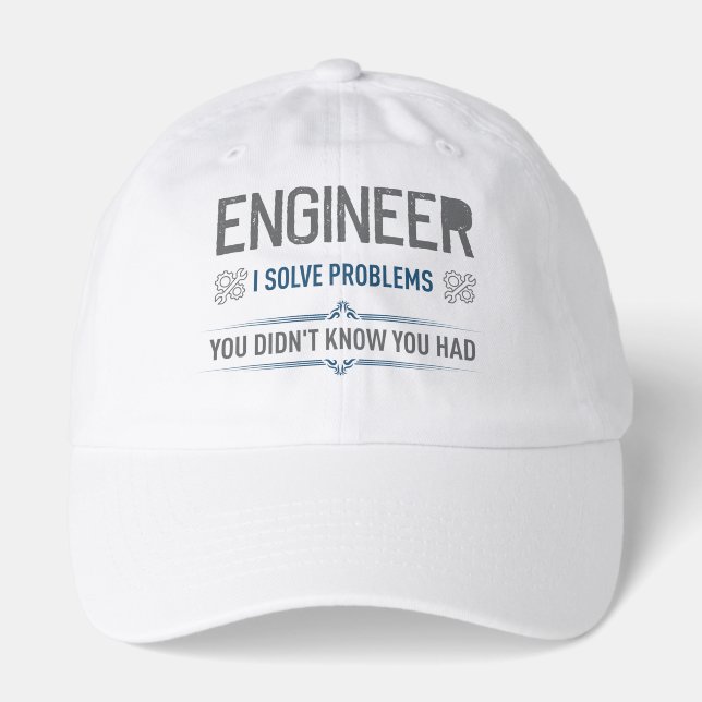 Funny Engineer Baseball Cap  (Front)