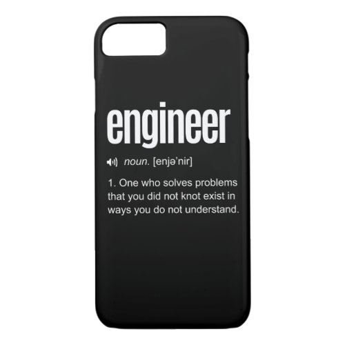 Funny Engineer Definition iPhone 87 Case