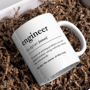 Funny Engineer Definition Engineering Humor Modern Coffee Mug