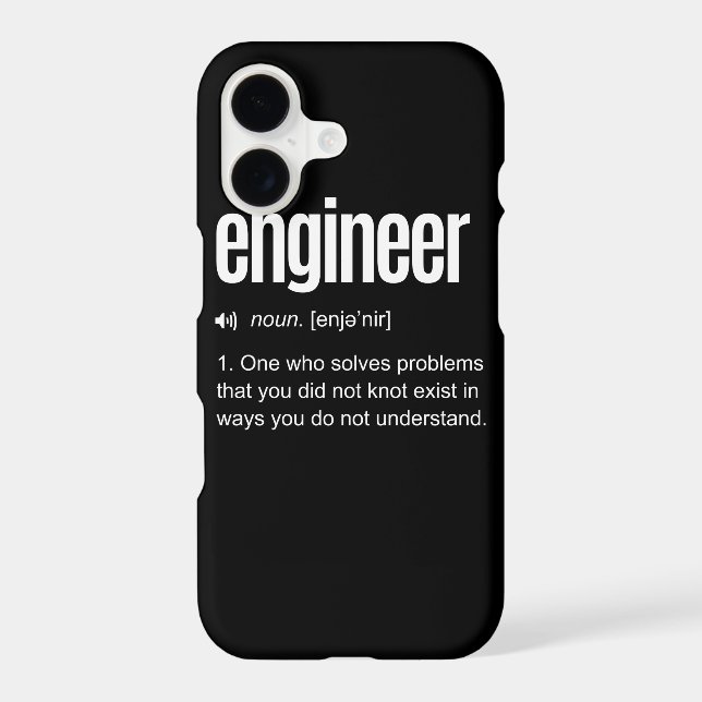 Funny Engineer Definition Iphone Case (Back)