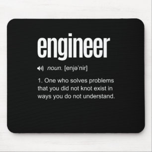 Funny Engineer Definition Mouse Pad